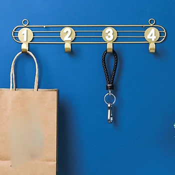 

Cabinet Storage Rack Hanger Multifunction Organizer Wall Hooks Waterproof Iron Art Home Decor Living Room Numbers Clothes Keys