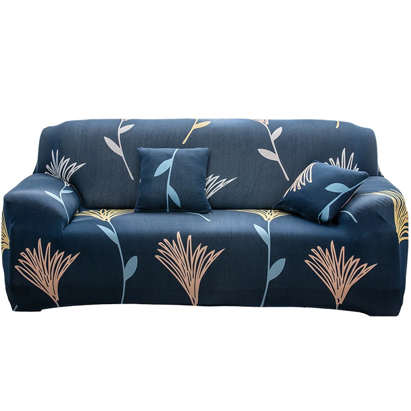 2 Flower Leaves Collection Stretch Sofa Cover for Living Room Armchair Sofa Slipcover Elastic Couch Cover Case 1 2 3 4 Seater - Цвет: 2