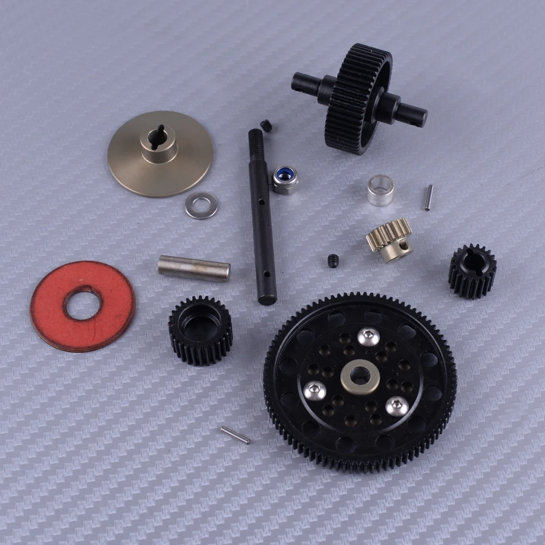 

LETAOSK Metal Spur Gear 87 Tooth Heavy Duty Steel Metal Transfer Transmission Gear Set fit for 1/10 RC Axial SCX10 Gearbox