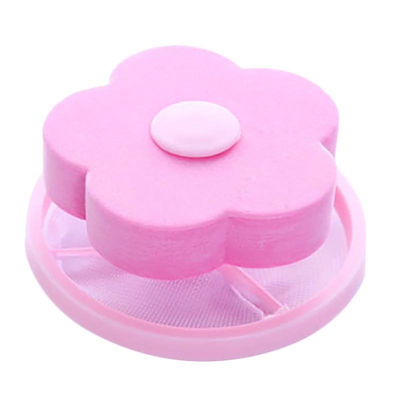 Фильтр для удаления волос, сетчатый мешок для очистки мяча, сетчатый мешок, фильтр стиральной машины, санитарные стиральные диски - Цвет: Розовый