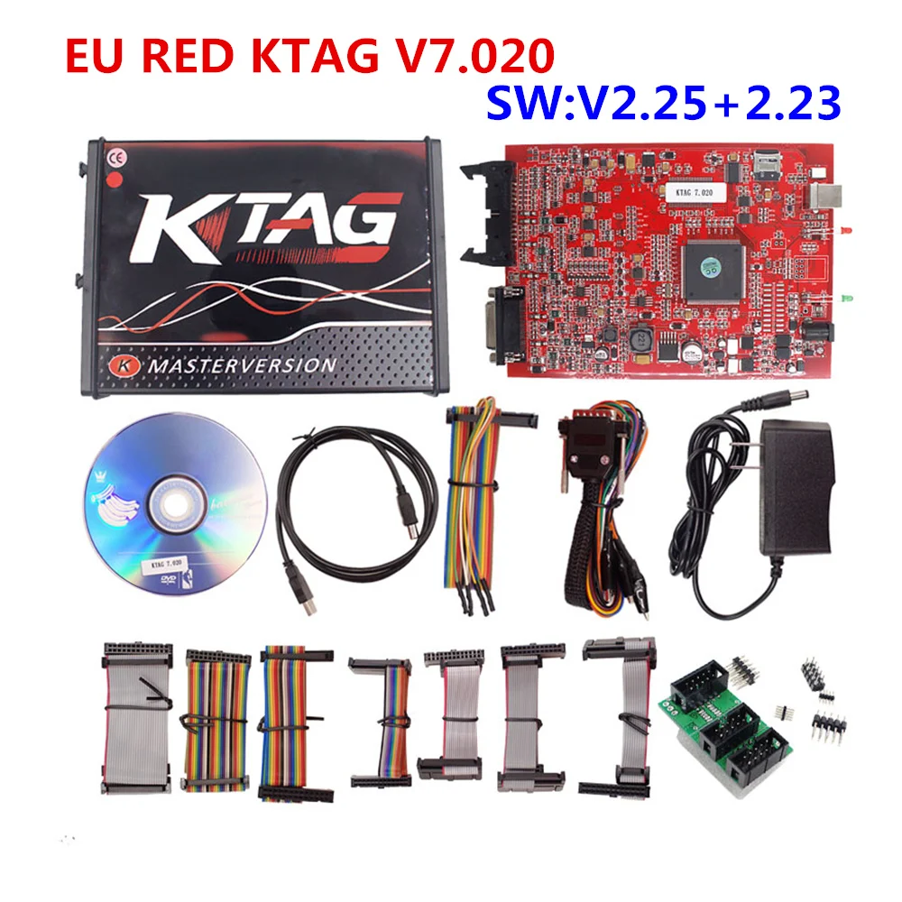 Kess V5.017 V2.47 Ktag V7.020 V2.23 Kess V2.47 Master OBD2 авто менеджер Тюнинг KESS 5,017 K-tag 7,020 ECU тюнинговый программатор - Цвет: KTAG V7.020