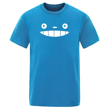 

Cute Totoro Men streetwear short sleeve top summer 2020 Japan Anime Cartoon Mens new clothes Hot Sale Casual 100% cotton t-shirt
