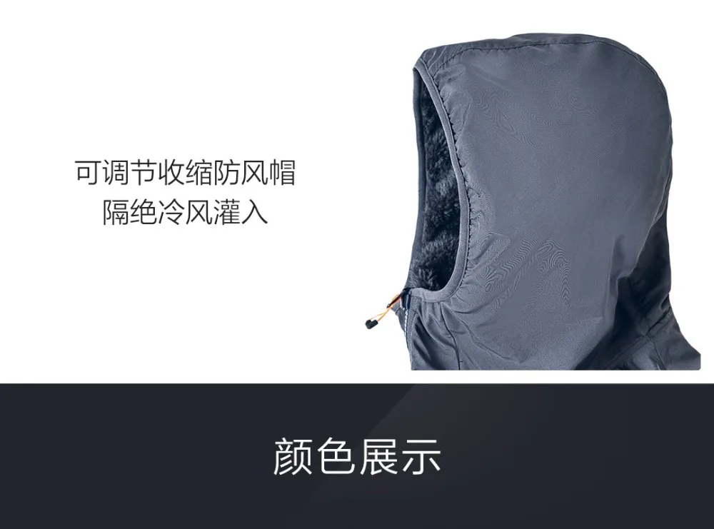 Xiaomi Двусторонняя ветрозащитная Водонепроницаемая Повседневная куртка осень зима плюс бархатное теплое пальто Мужская ветровка для отдыха на открытом воздухе