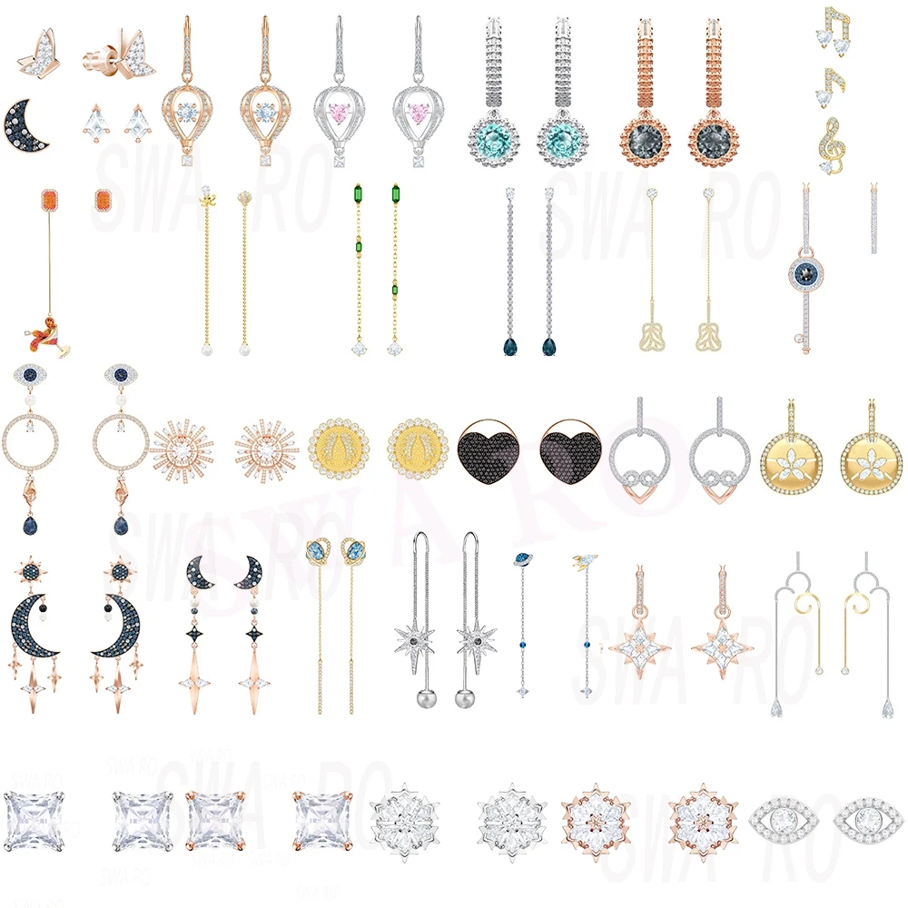 Новинка, Европейская мода, серьги-гвоздики в форме Лаки, перьев, солнца, луны, звезды, много стильных женских сережек, ювелирное изделие, подарок