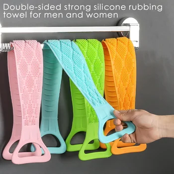 

Magic Silicone Brushes Bath Towels Rubbing Back Mud Peeling Body Massage Shower Extended Scrubber Skin Clean Shower for Bathroom