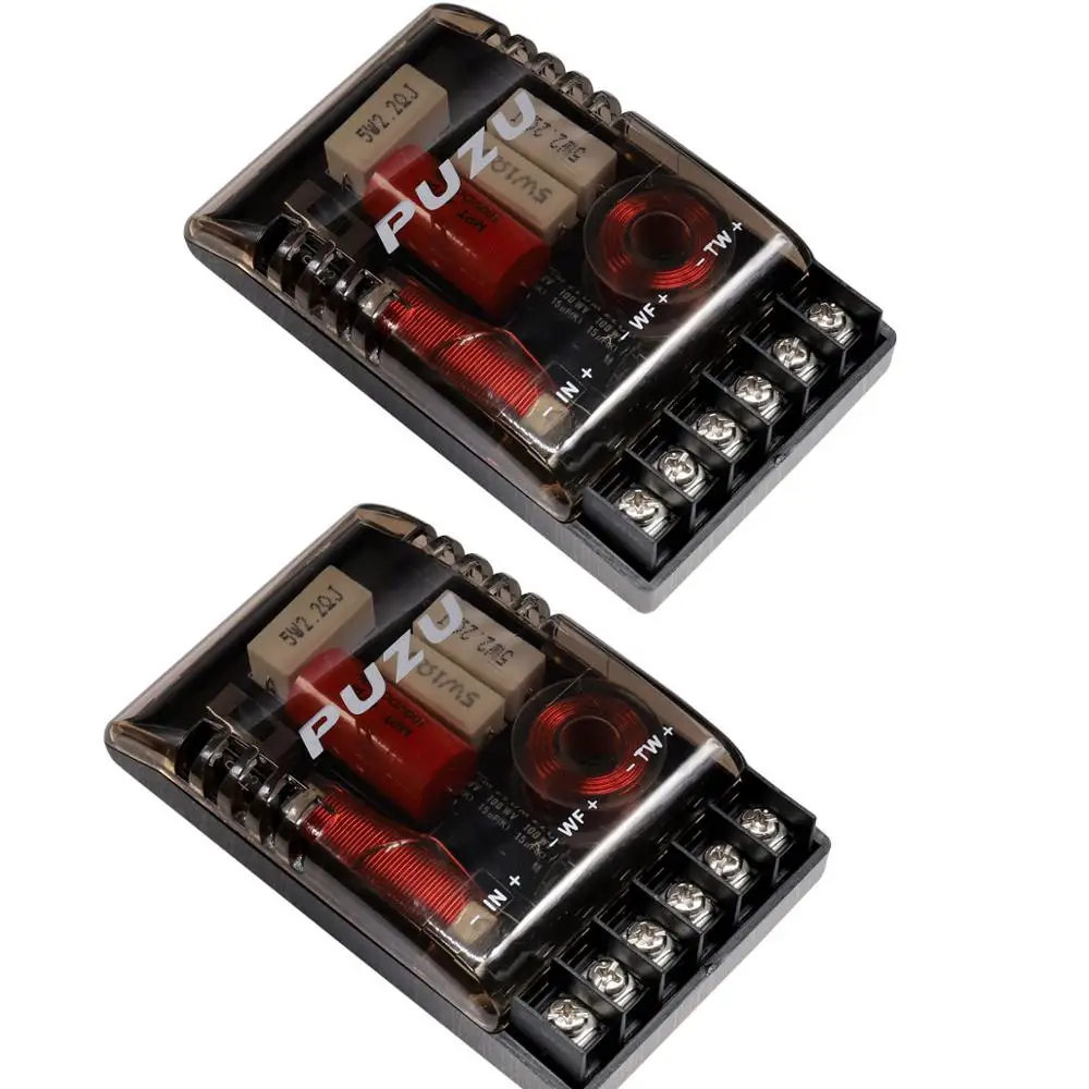 PUZU PZ-6503S 2-Way Component Car Audio Speakers with 180W Output Power 90db Sensitivity Midrange Tweeter Bass Sound System