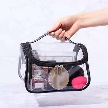 

PVC Transparent Cosmetic Bags Women's Travel Waterproof Clear Wash Organizer Pouch Beauty Makeup Case Accessories Supplies