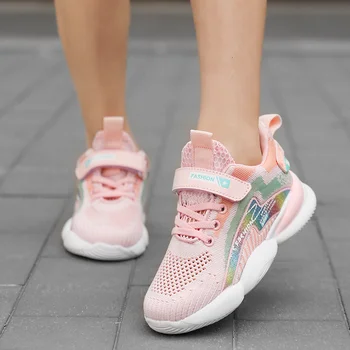 

New Trend Casual Boys Kids Shoes Luxury Brand Pink Kids Girls School Shoes Light Toddler Boy Flats Shoes Designer Girl Gym Shoes