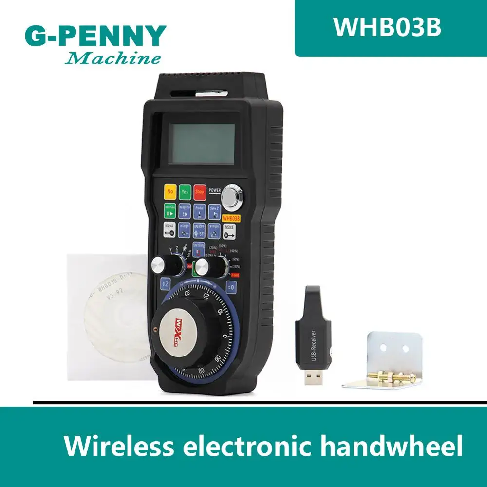  CNC 3 ejes USB NC Studio Wireless Remote Handle CNC generador de pulsos MPG Weihong WHB03B volante 