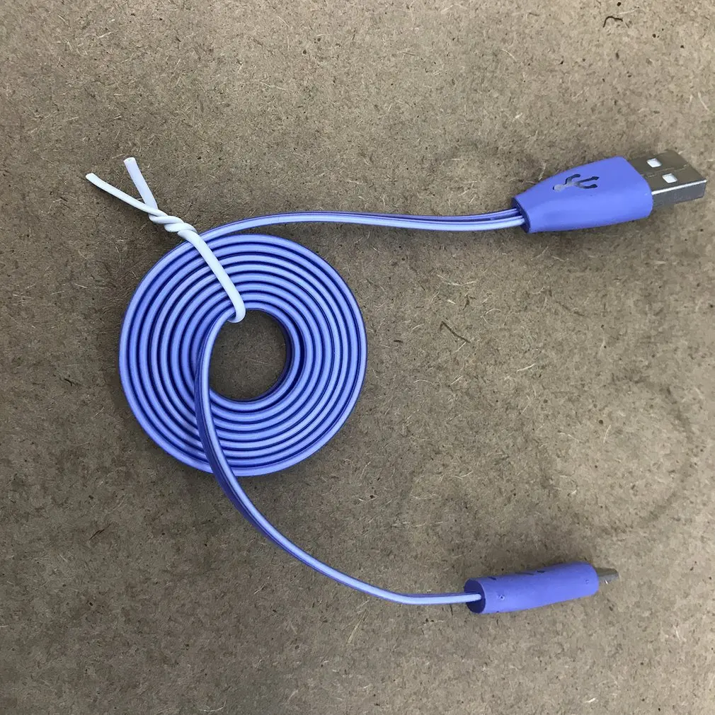 Модный 1 м 3 фута Универсальный Синхронизация USB 2,0 к Micro USB зарядное устройство светодиодный Видимый ночной Светильник кабель для передачи данных Шнур для htc samsung huawei