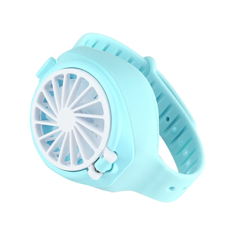Mini ventilador sencillo para reloj, ventilador eléctrico portátil, recargable por USB, plegable, de bolsillo de moda, pequeño, de tres engranajes, para verano