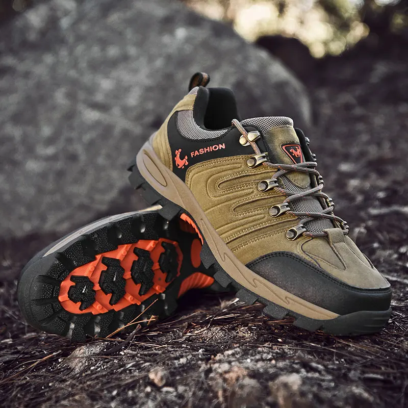 Mountain Walking Shoes Men Large Size 46 Outdoor Tracking Shoes Autumn Winter Outdoor Hiking Shoes Hill Climbing Sneakers