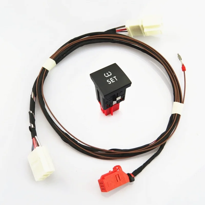 

TPMS Monitor Tire Tyre Pressure Monitoring Warning Control Switch Button & Cable Plug For Passat B7 Golf Jetta 5 MK5 6 MK6 Polo