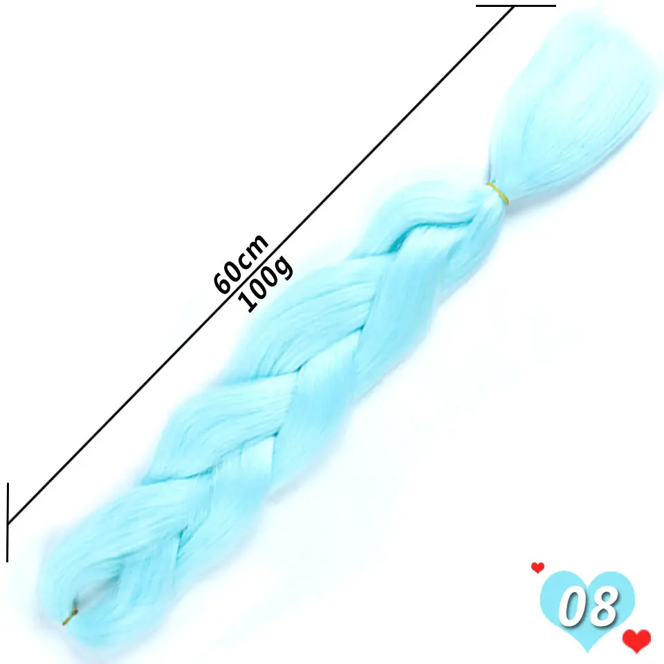 JINKAILI парик Монохромный Цвет Экспрессия Jumbo вязание крючком косы 2" 100 г синтетические африканские поддельные волосы термостойкие крючком косы - Цвет: T4/27/30