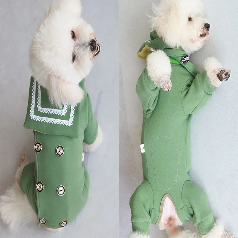 Для домашних любимцев собак Зимний одежда теплая куртка шерстяная нейлоновая ткань+ бархатный внутри комбинезон для щенка съемная накидка для маленьких собак Одежда Для Пуделя