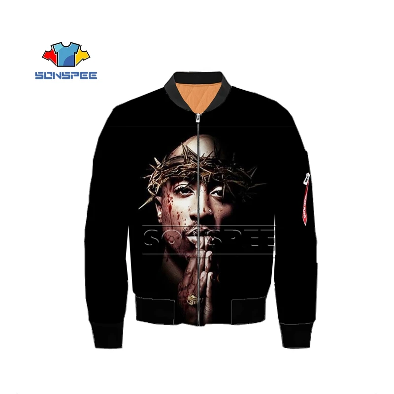 10 Мужская куртка с 3D-принтом раппер, женская модная футболка с рисунком 2pac Tupac/Biggie Smells, Harajuku, футболки, homme, куртка для полета - Цвет: 10