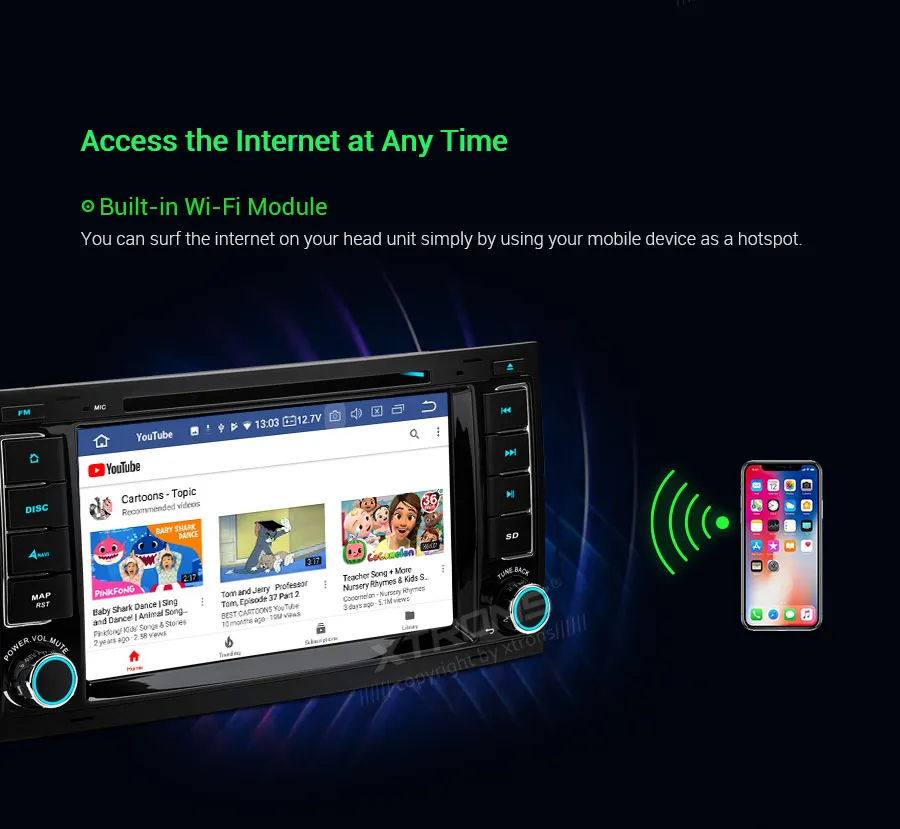 Sale XTRONS 7" Android 9.0 Octa Core 64G ROM 4G RAM Car DVD Player Multimedia GPS System Custom Fit for Volkswagen 2004-2011 17