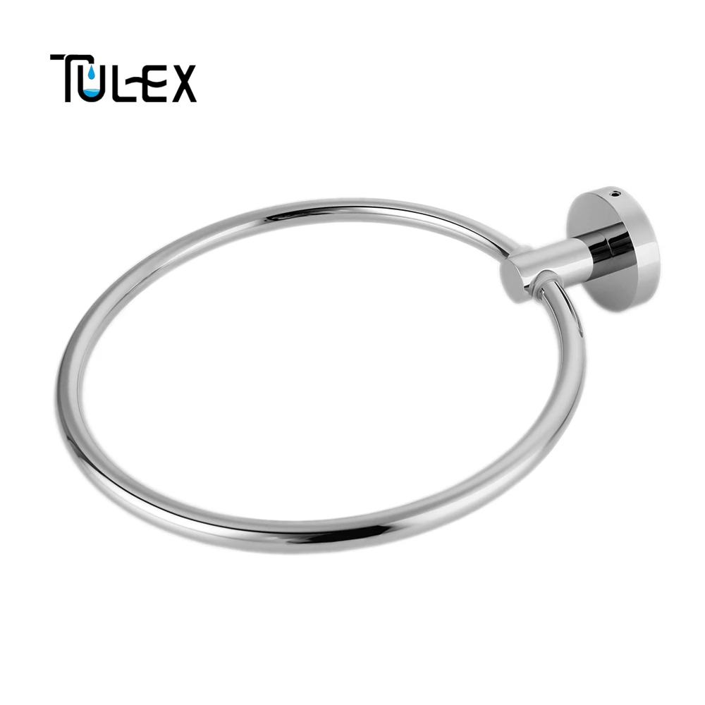 TULEX Ванная Комната Кольцо для полотенца Держатель Круглое полотенце стойки аксессуары для ванной комнаты полный латунный корпус