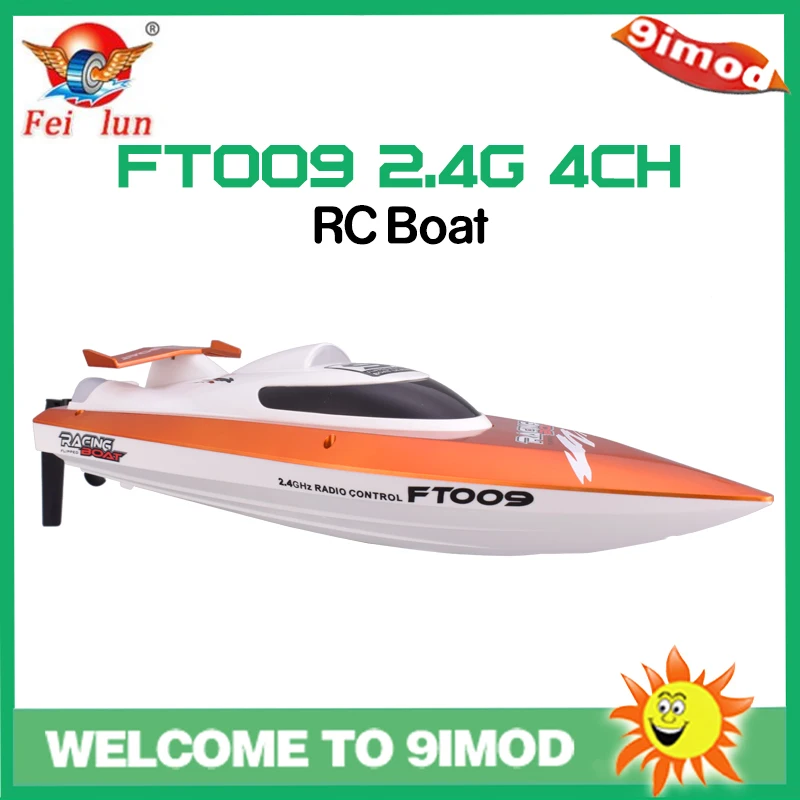 Оранжевый Feilun FT009 2,4 г 4CH водяное охлаждение RC гоночная лодка 30 км/ч супер скорость RC лодка электрическая игрушка лодки с дистанционным управлением - Цвет: Оранжевый
