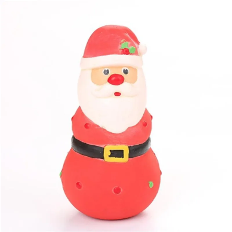 A Новое поступление домашние игрушки для собак и кошек пищащая латексная игрушка для собаки смешная кукла Санта Клаус домашние собаки чистка зубов жевательная игрушка 3 стиля - Цвет: A