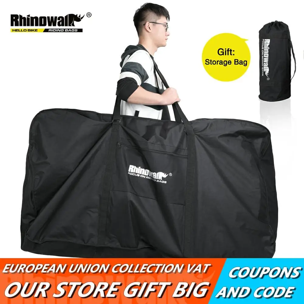 Rhinowalk 26-29 Inch Folding Bicycle Carry Bag Portable Cycling Bike Transport Case Travel Accessories Box | Спорт и развлечения