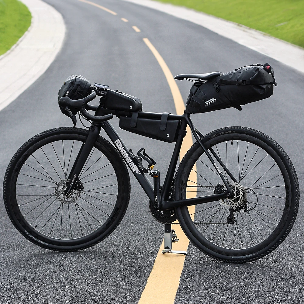 Rhinowalk 5L велосипедная Водонепроницаемая велосипедная седельная сумка Светоотражающая большая емкость Складная задняя Сумка для езды на велосипеде MTB Trunk Pannier