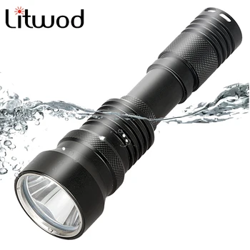 

XM-L2 U3 LED Diving Flashlight Waterproof Portable Lantern Lamp 18650 Battery Torch Bulbs for Swimming 4000lm Underwater 100m
