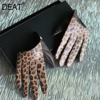 

DEAT 2020 Fashion New Leopard Print Sheepskin Casual Gloves Hot Sale Trendy Autumn Tide Personality Women All-mathch BE485