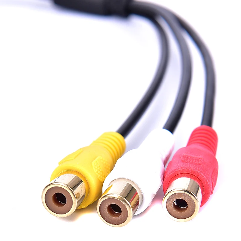 1 шт. для кабельного адаптера A3 A4 A6 A7 A8 Q5 Q7 R8 AMI MMI RCA 3RCA DVD видео аудио вход провода автомобильные аксессуары