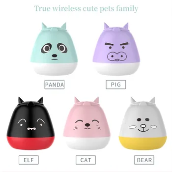

Hot Bluetooth Version 5.0 Lovely cartoon wireless headphones TWS small animals stereo HIFI headphones sound quality T7-TWS