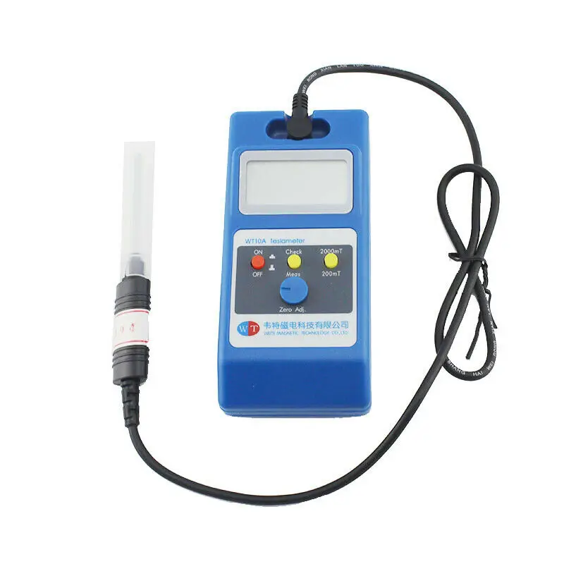 Metal Probe Homend LCD Gaussmeter Tesla Meter WT10A Surface Magnetic Field Tester with Ns Function Metal Probe Homend LCD Gaussmeter Tesla Meter WT10A Surface Magnetic Field Tester with Ns Function