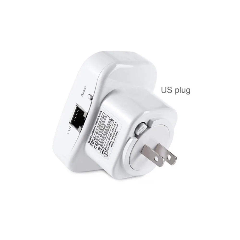 Mini WiFi Repeater US UK EU Plug Range Extender Wireless 300Mbps Access Point 2.4GHz High Speed Network Extend Signal Area