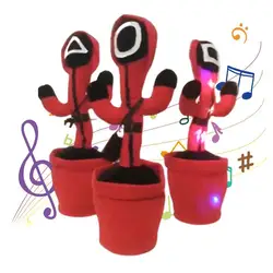 Cactus dança quente brinquedo de pelúcia balançando plushy figuras de ação brinquedo eletrônico agitação dança cactus melhor presente de aniversário natal