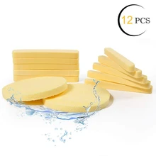 12 шт. Мягкий косметический спонж для очищения кожи очищающее средство для лица, моющая прокладка, удаляет макияж Уход за кожей для макияжа лица