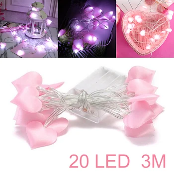 

Heart Shaped LED Lamp String Fairy Light Girl Bedroom Home Love Romantic Decor 3 Meters For Festivals Decoration