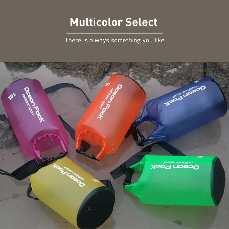 Outdoor Waterproof Dry Bag Pouch for Camping Boating Kayaking Swimming PVC 2L 5L 10L 15L 20L waterproof dry bag