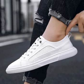 

Men's shoes genuine leather outdoor casual fashion shoes sneakers shoes breathable thick bottom non-slip tooling shoes men