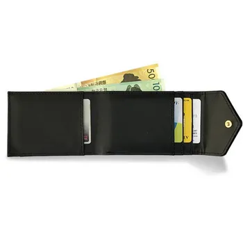 

Leather Men Money Clip Wallet Solid Male Purses Designer Clip Slim Cash Holder Card Cases