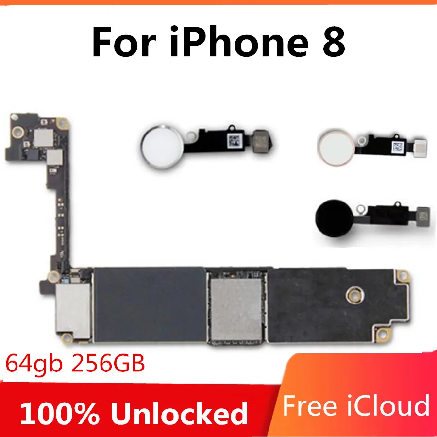 Оригинальная материнская плата для iPhone 8 Заводская разблокированная с сенсорным
