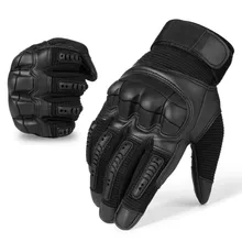 Тактические резиновые перчатки с сенсорным экраном и жесткими костяшками пальцев, военные армейские перчатки для пейнтбола, страйкбола, велосипедная Боевая перчатка из искусственной кожи для мужчин