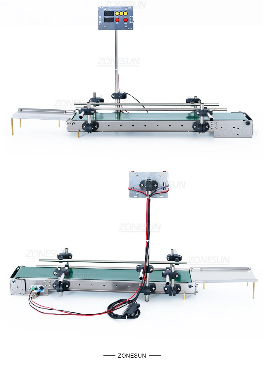 Pequeña banda transportadora impermeable líquida automática del control digital de ZONESUN para la producción