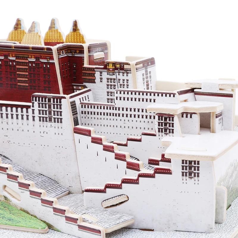 Новая детская DIY 3D головоломка модель головоломка Строительная модель образовательная деревянная головоломка знаменитые точечные Пазлы