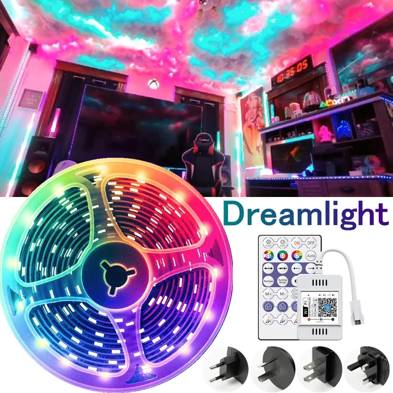 WS2811 светодиодная полоса освещения s 5050 2835 RGBIC цвета мечты Bluetooth Luces светильник