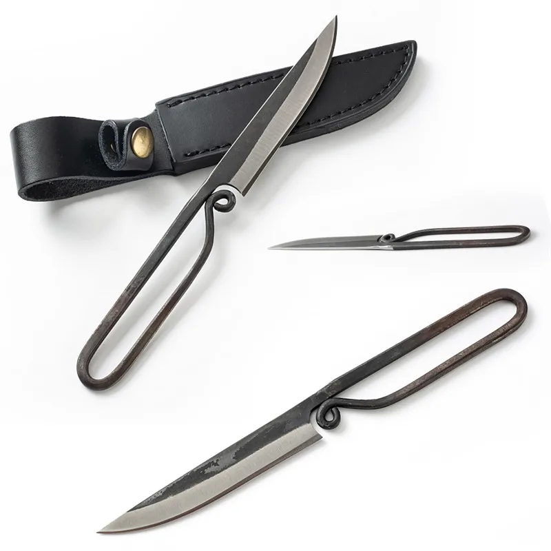 Handmade-Camping-Knife-Multi-Tool-Hunting-Outdoor-Tactical-Home-Tools-Fixed-Blade-Scalpel-Pocket-Knife-Leather