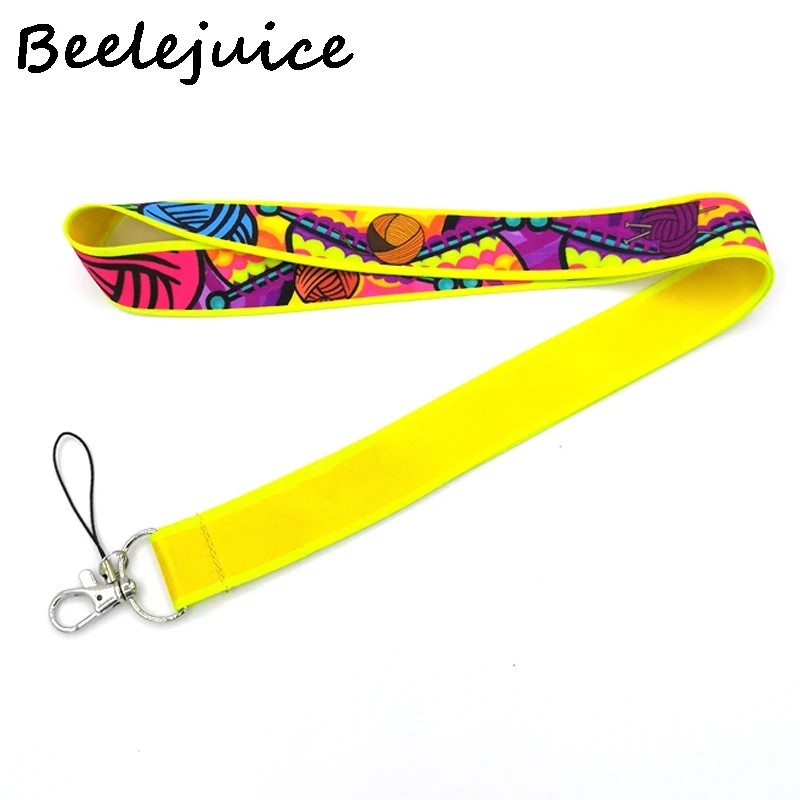 24pcs Worsted yarns Neck Lanyard keychain Mobile Phone Strap ID Badge Holder Rope Key Chain Keyrings cosplay Accessory Gifts