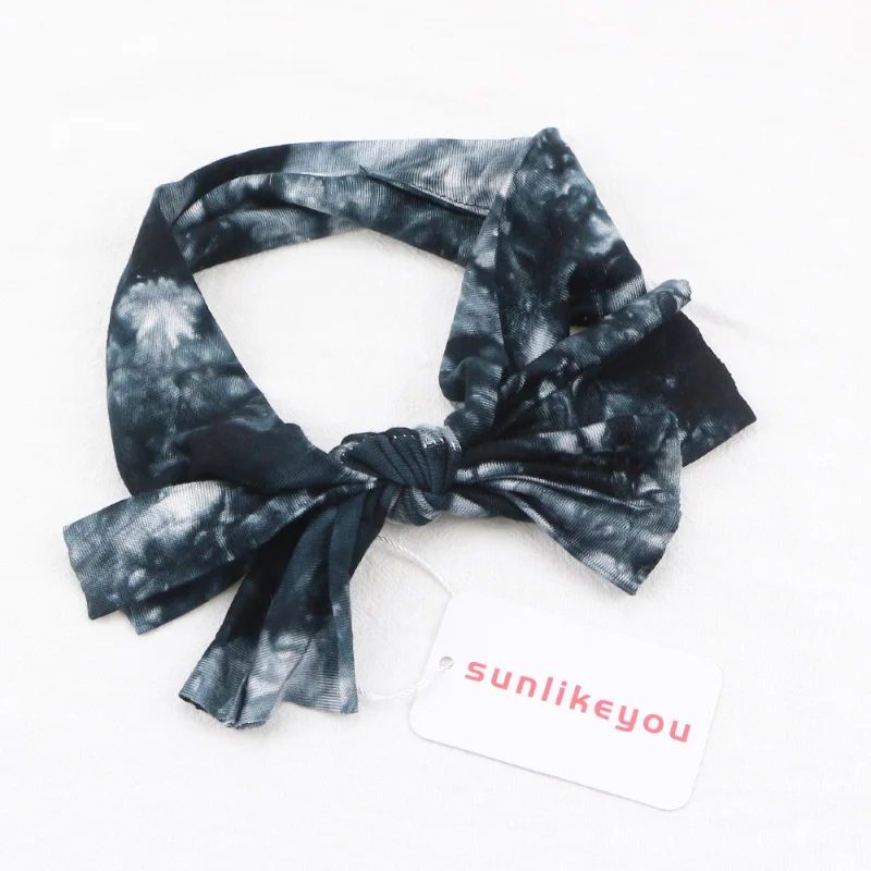 Sunlikeyou Kids Bowknot Baby Hair Accessories Bows Cotton Elastic Newborn Toddler Camouflage Print Turban Baby Girl Headbands