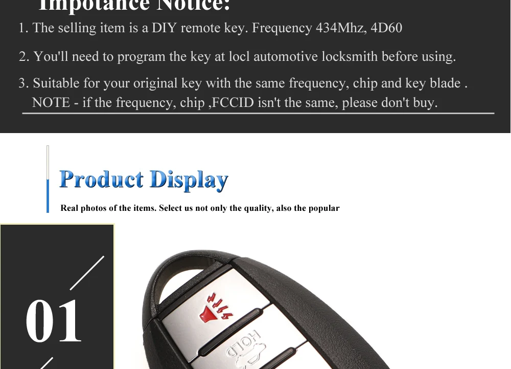 Keyforkess keykeyless per Nissan Patrol Armada 5 pulsanti 433.92Mhz FSK ID46 Pcf7952 Chip Smart Remote Car Key Fob 12 Keyforkess keykeyless per Nissan Patrol Armada 5 pulsanti 433.92Mhz FSK ID46 Pcf7952 Chip Smart Remote Car Key Fob - Ha512ffb151b34229a6ea7d85f0f7b3d36