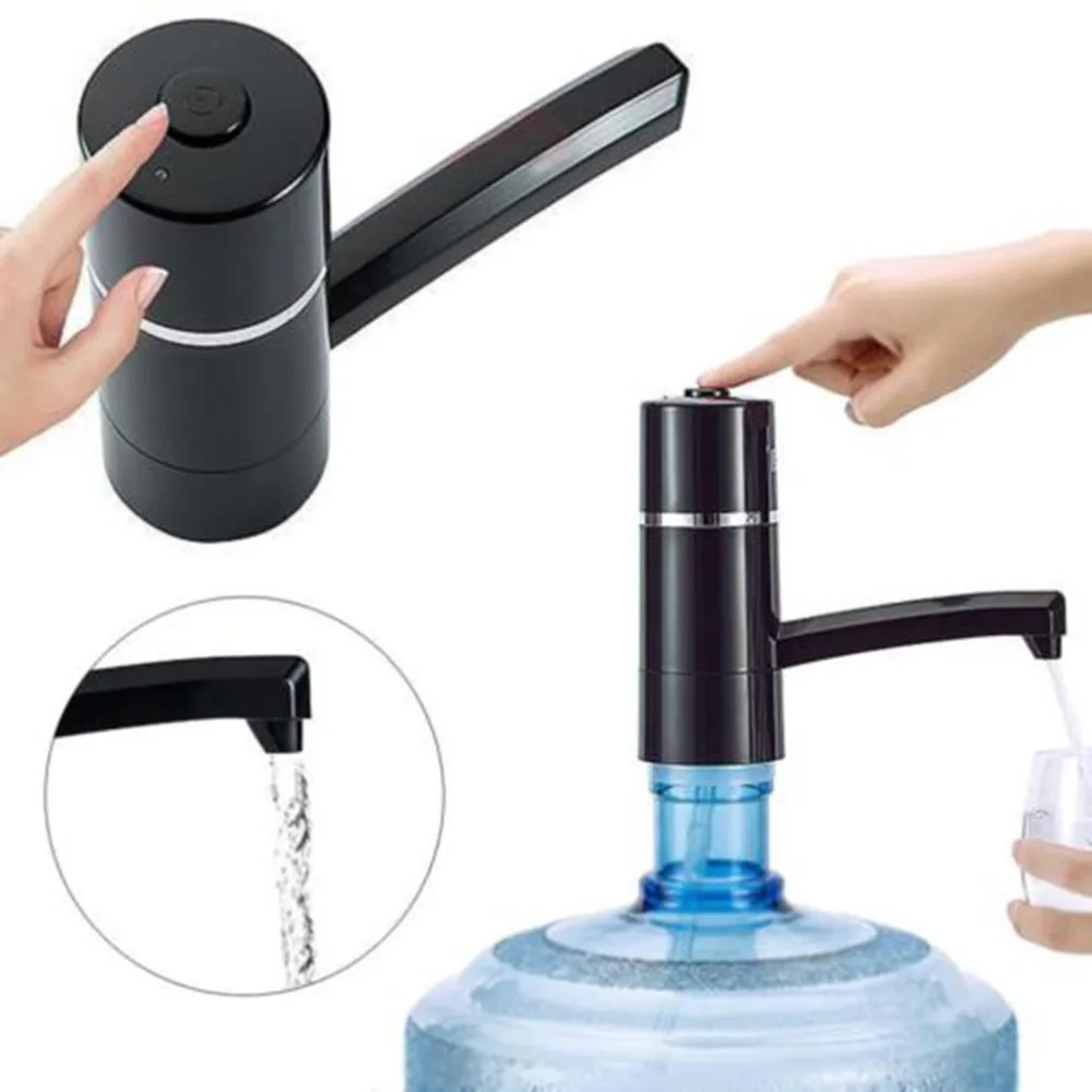 USB wireless charging barrel water electric pump black