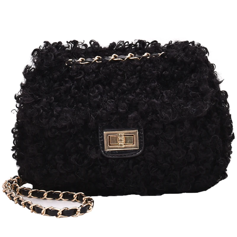 

iVog New Arrival Everyday Ladies Small FurShoulder Messenger Handbag Chain gg Hand Bags for Women 2019
