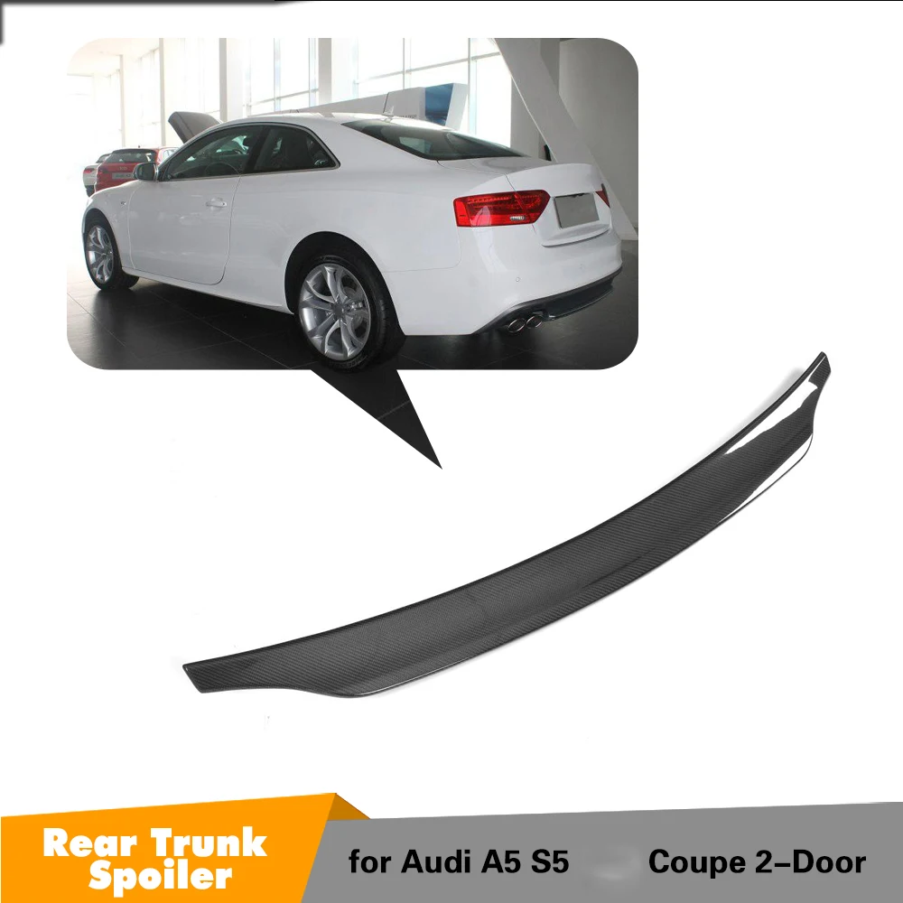 Для A5 S5 Sline 2008- Coupe углеродного волокна задний спойлер багажника крыло